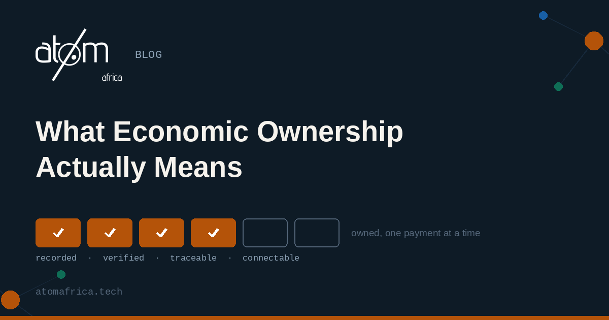 What Economic Ownership Actually Means